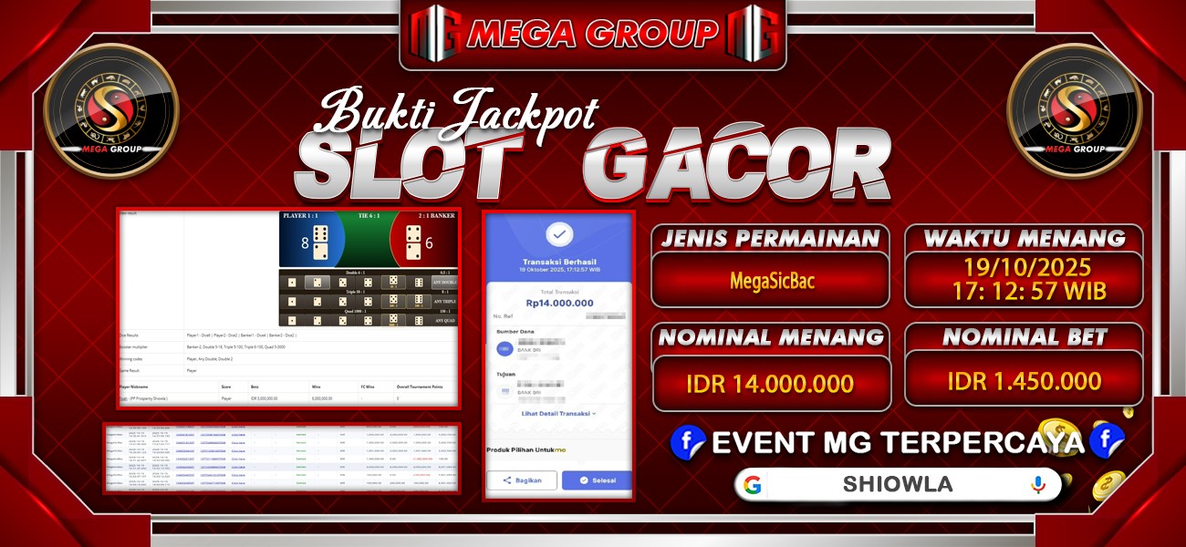 Bukti JP situs Shiowla hari Minggu, 19 Oktober 2025