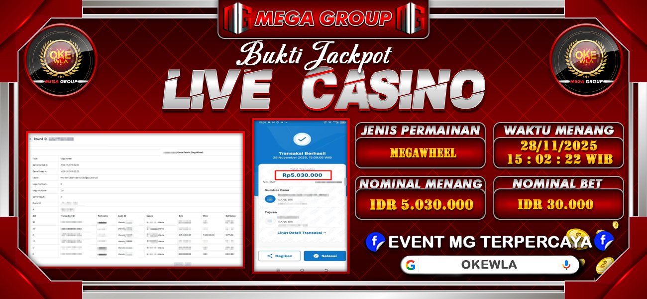 Bukti JP situs Okewla hari Jumat, 28 November 2025