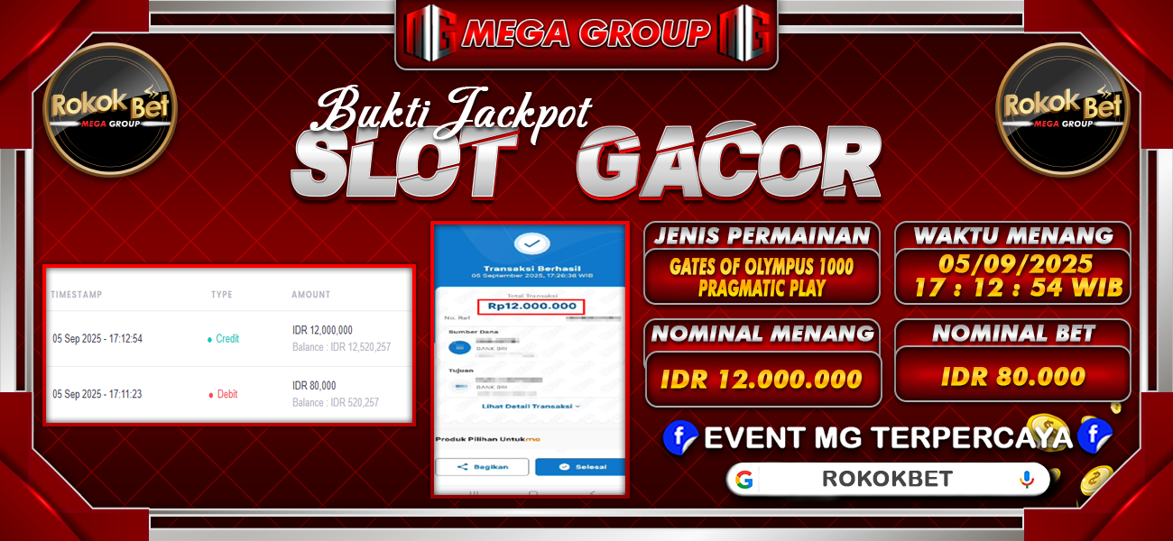 Bukti JP situs Rokokbet hari Jumat, 05 September 2025