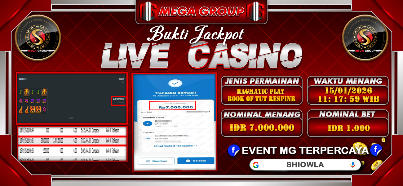 Bukti JP situs Shiowla hari Kamis, 15 Januari 2026