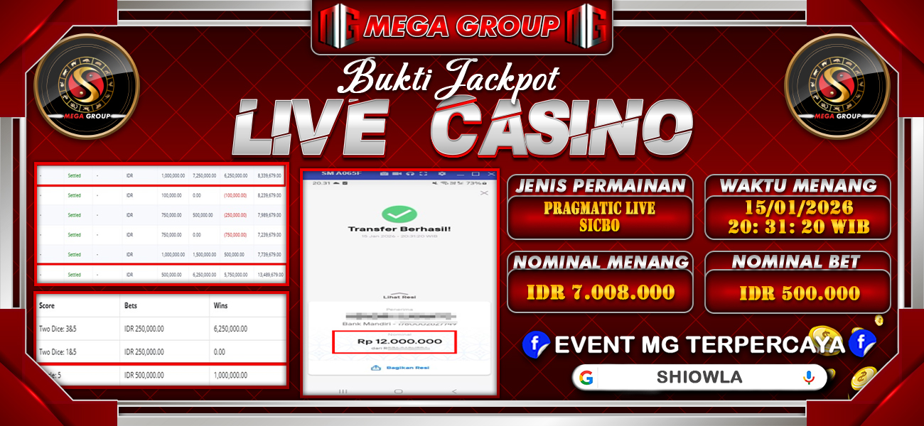 Bukti JP situs Shiowla hari Kamis, 15 Januari 2026